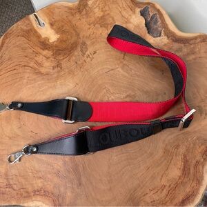 Christian Louboutin Red and Black Strap